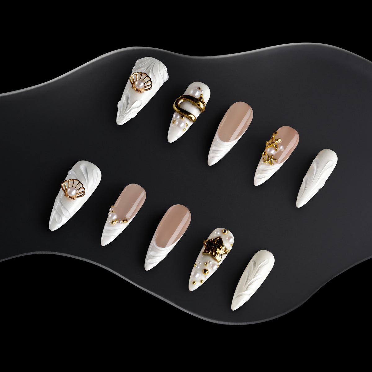 Pearled Feather Elegance