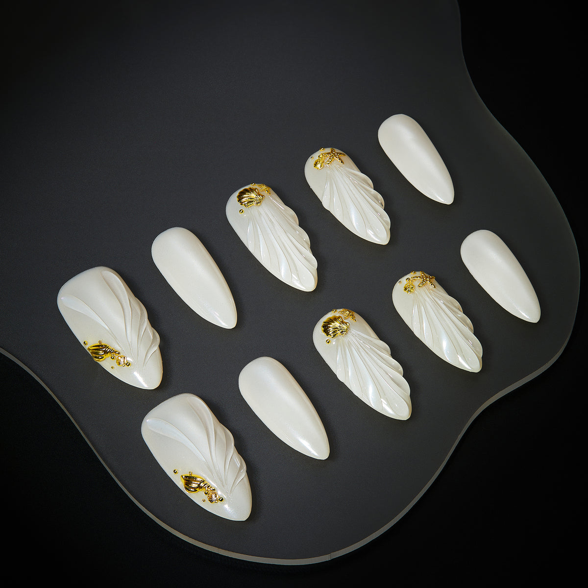 Ivory Gold Feathers