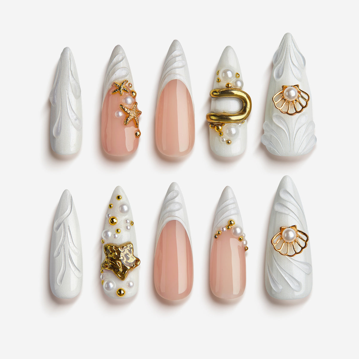 Pearled Feather Elegance