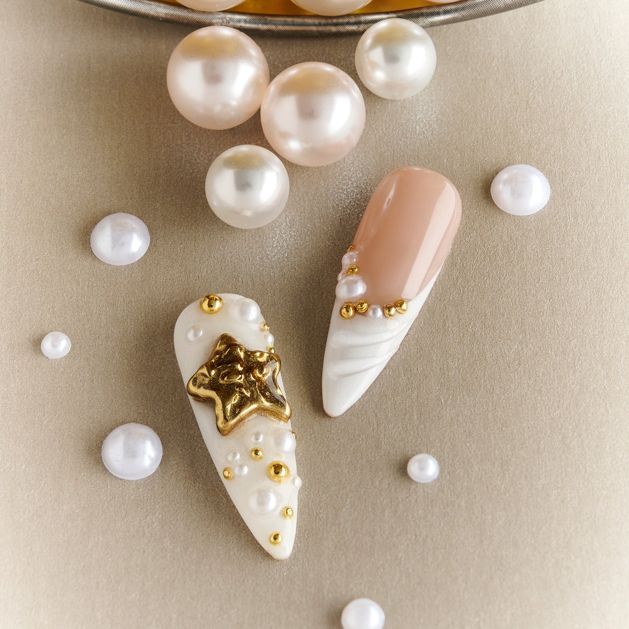 Pearled Feather Elegance