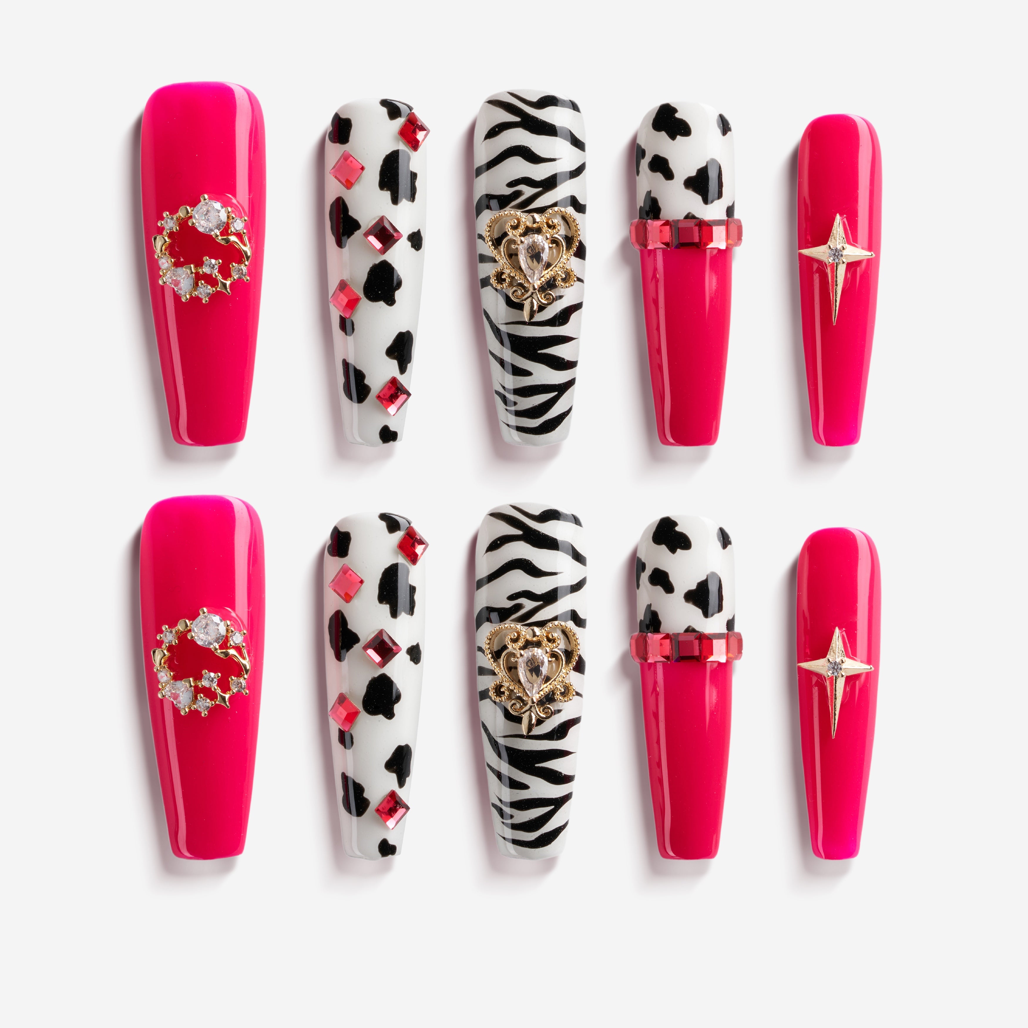 Soft nude and white press on nails with pearl chains and butterfly design. Elegant and reusable.