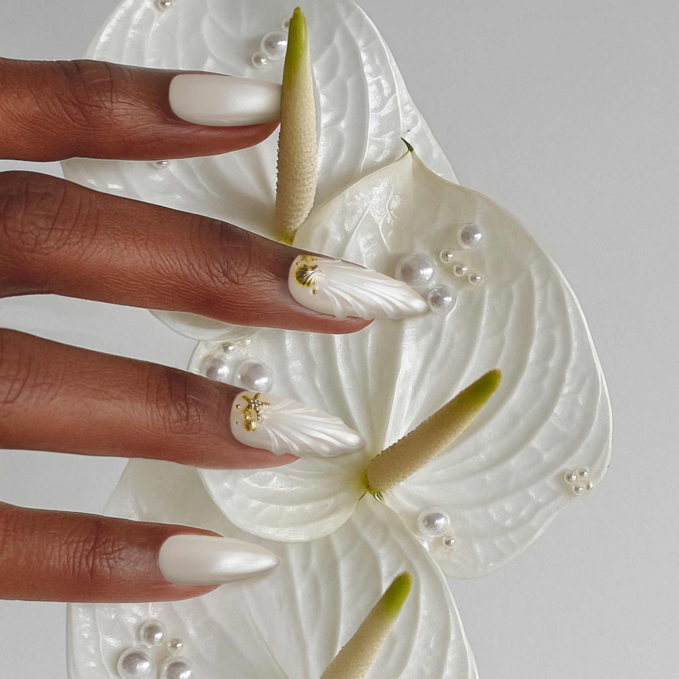 Ivory Gold Feathers