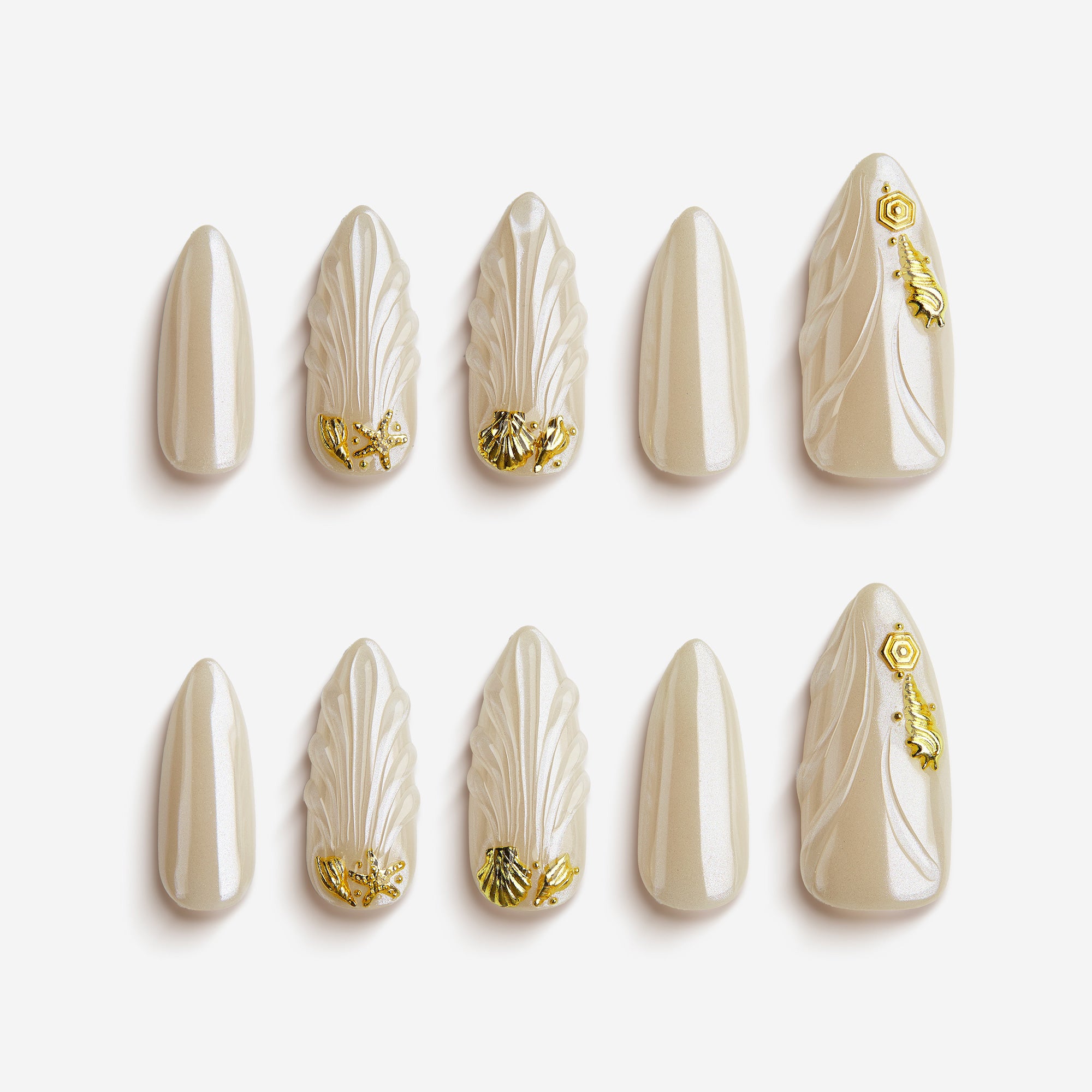 Ivory Gold Feathers