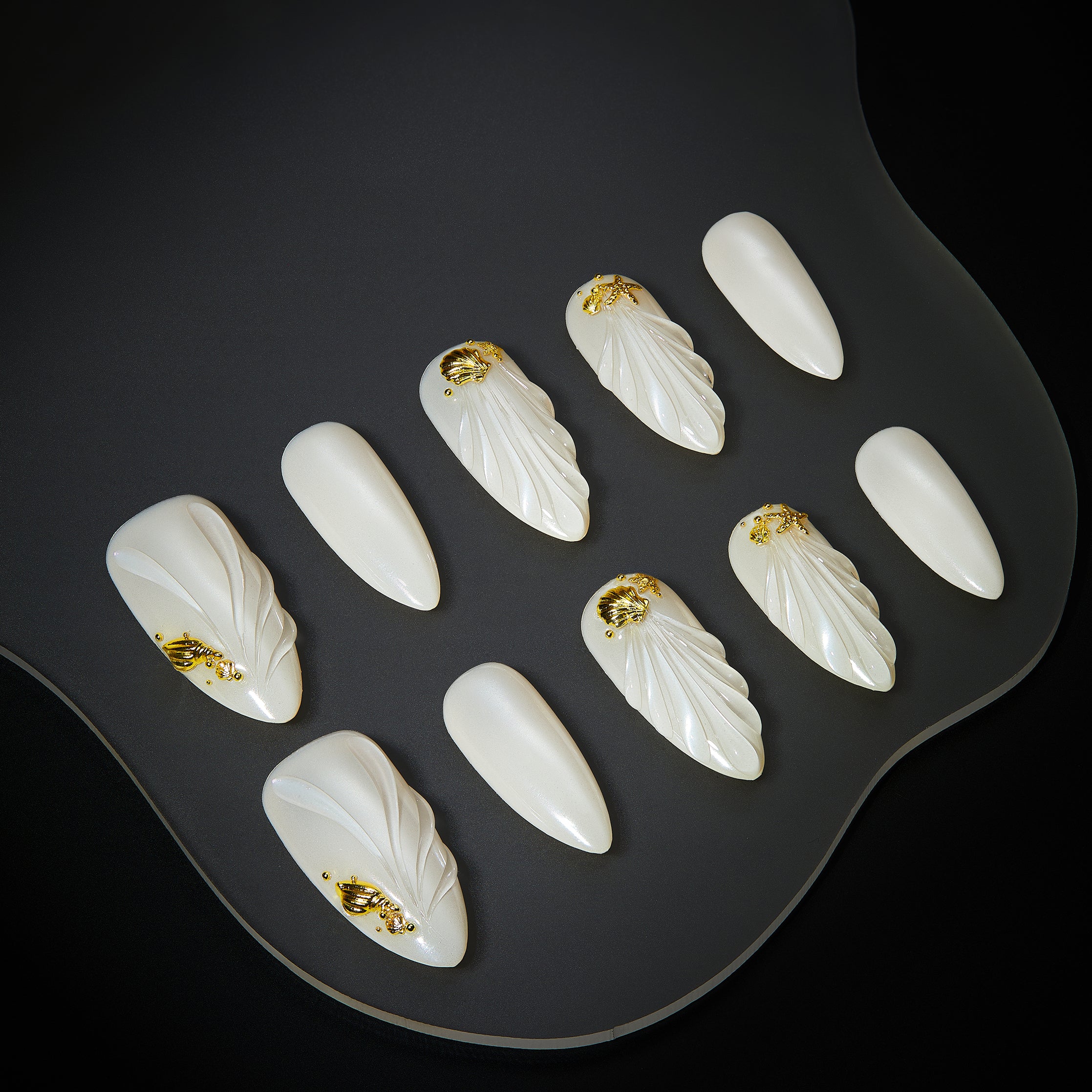 Ivory Gold Feathers