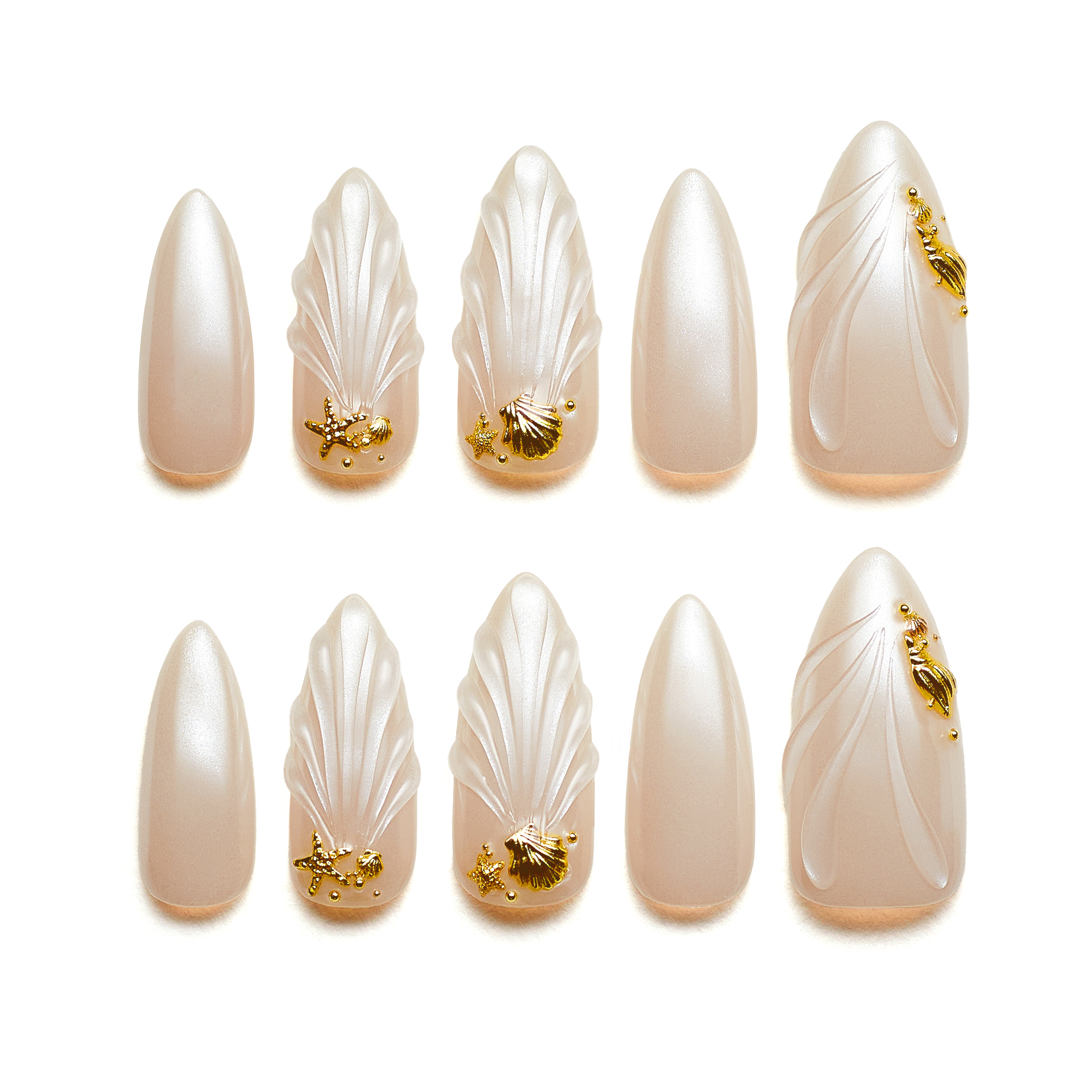 Ivory Gold Feathers