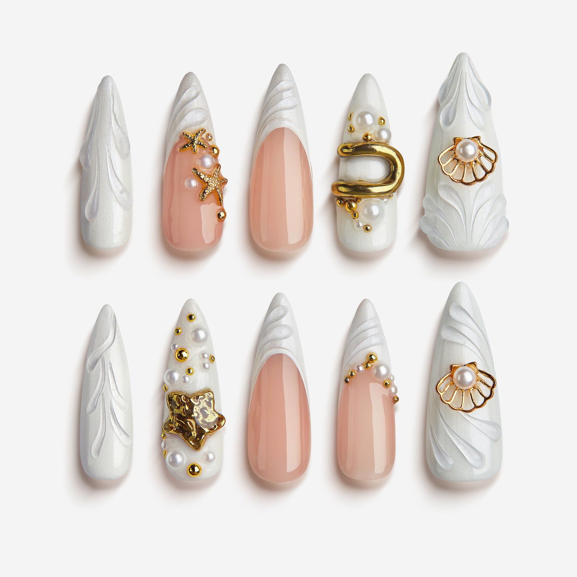 Pearled Feather Elegance