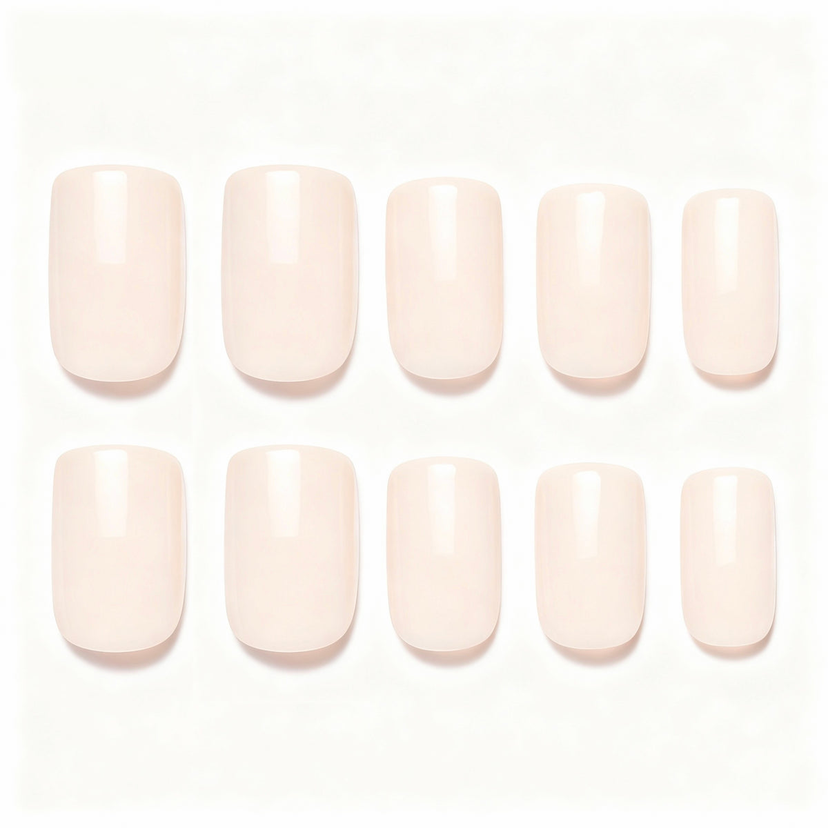 dresup Subtle Sheen milky nude press on nails with soft glossy finish. Natural everyday false nails for office, bridal and minimalist looks.