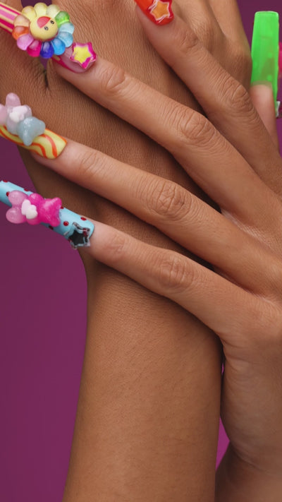 kaleido fun colorful 3d nails